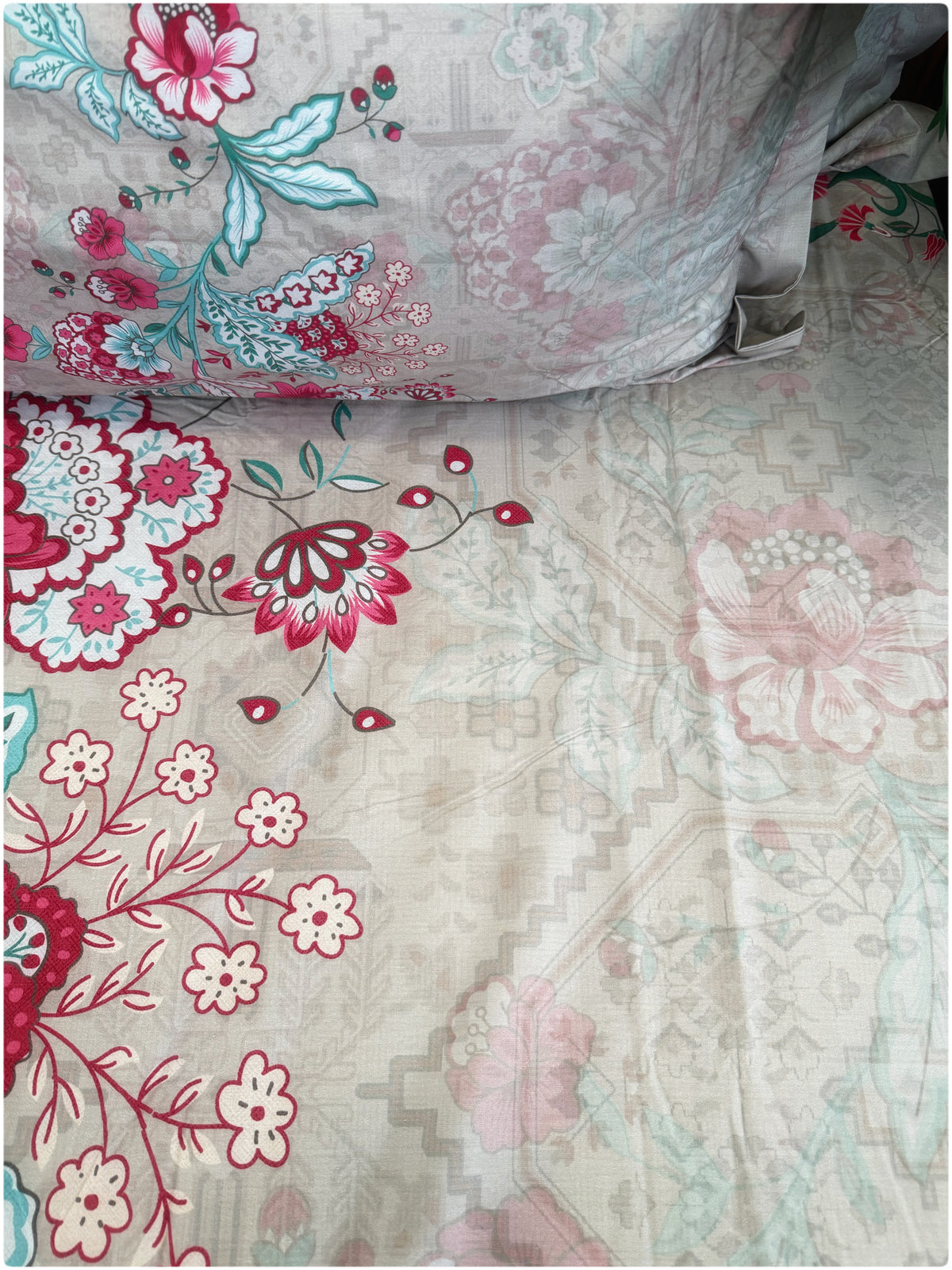 Sandstone Floral Super King Bedsheet