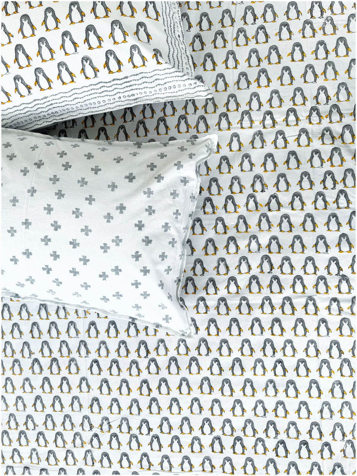 Penguin OG Handblock Kiddoze Bedsheet