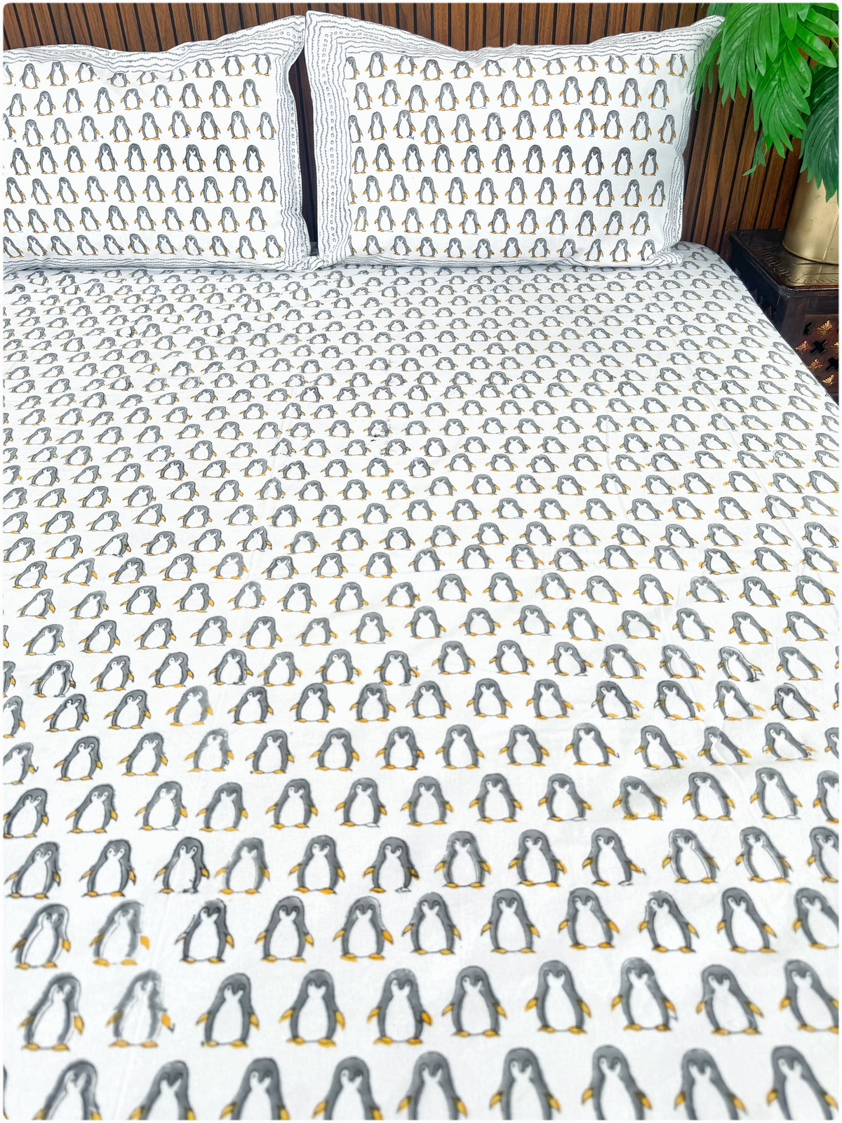 Penguin OG Handblock Kiddoze Bedsheet