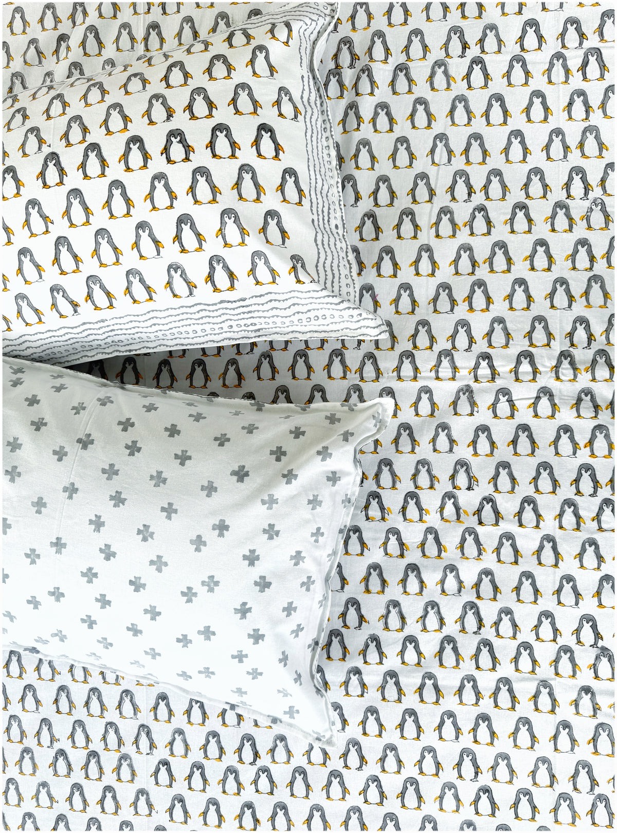 Penguin OG Handblock Kiddoze Bedsheet
