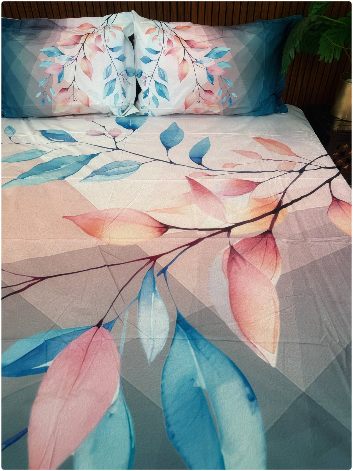 Multicolor Floral Super King Bedsheet