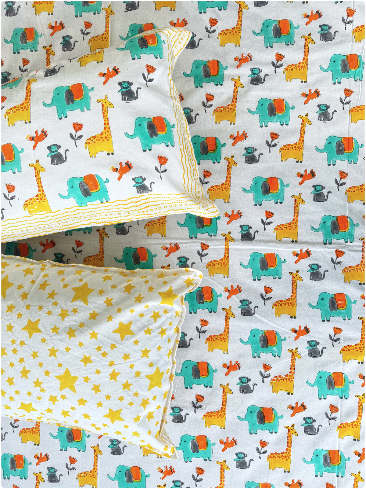 Zoo OG Handblock Kiddoze Bedsheet