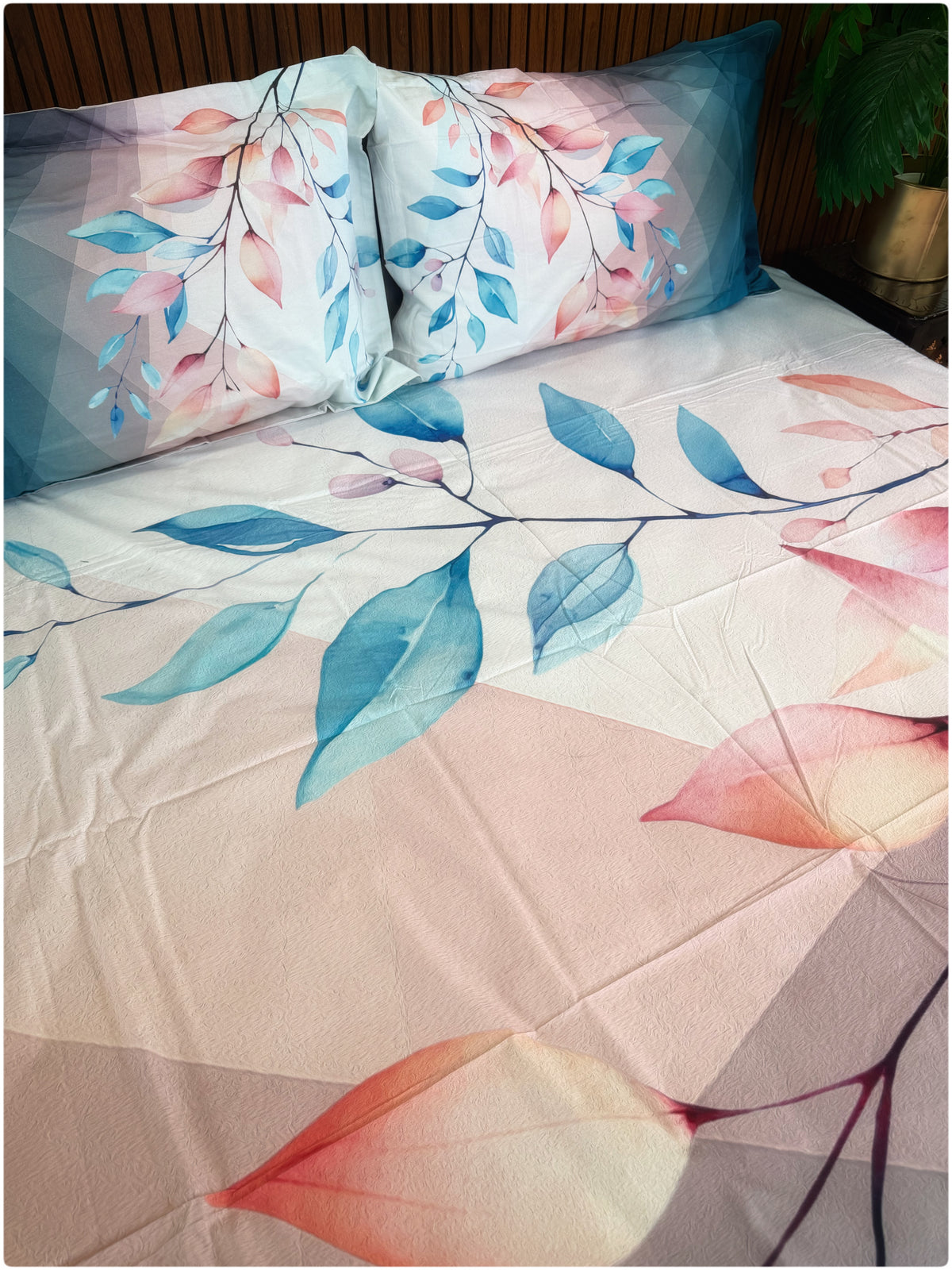 Multicolor Floral Super King Bedsheet