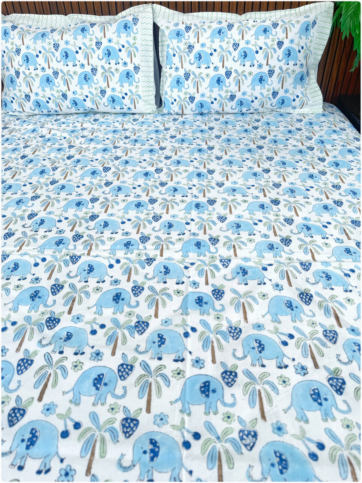 Elephant OG Handblock Kiddoze Bedsheet