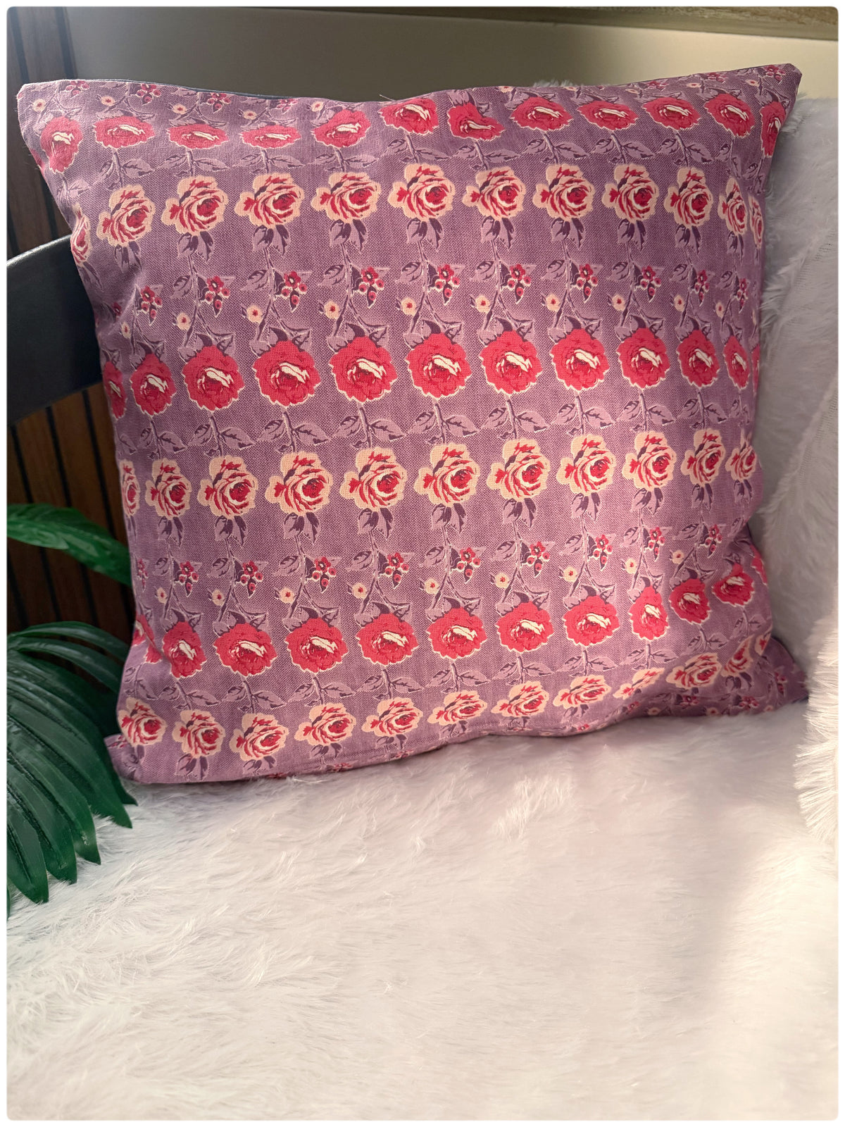 Blue & Purple Reversible Cushion Cover
