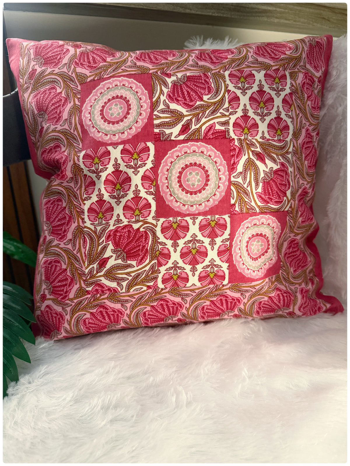 Magenta Reversible Cushion Cover