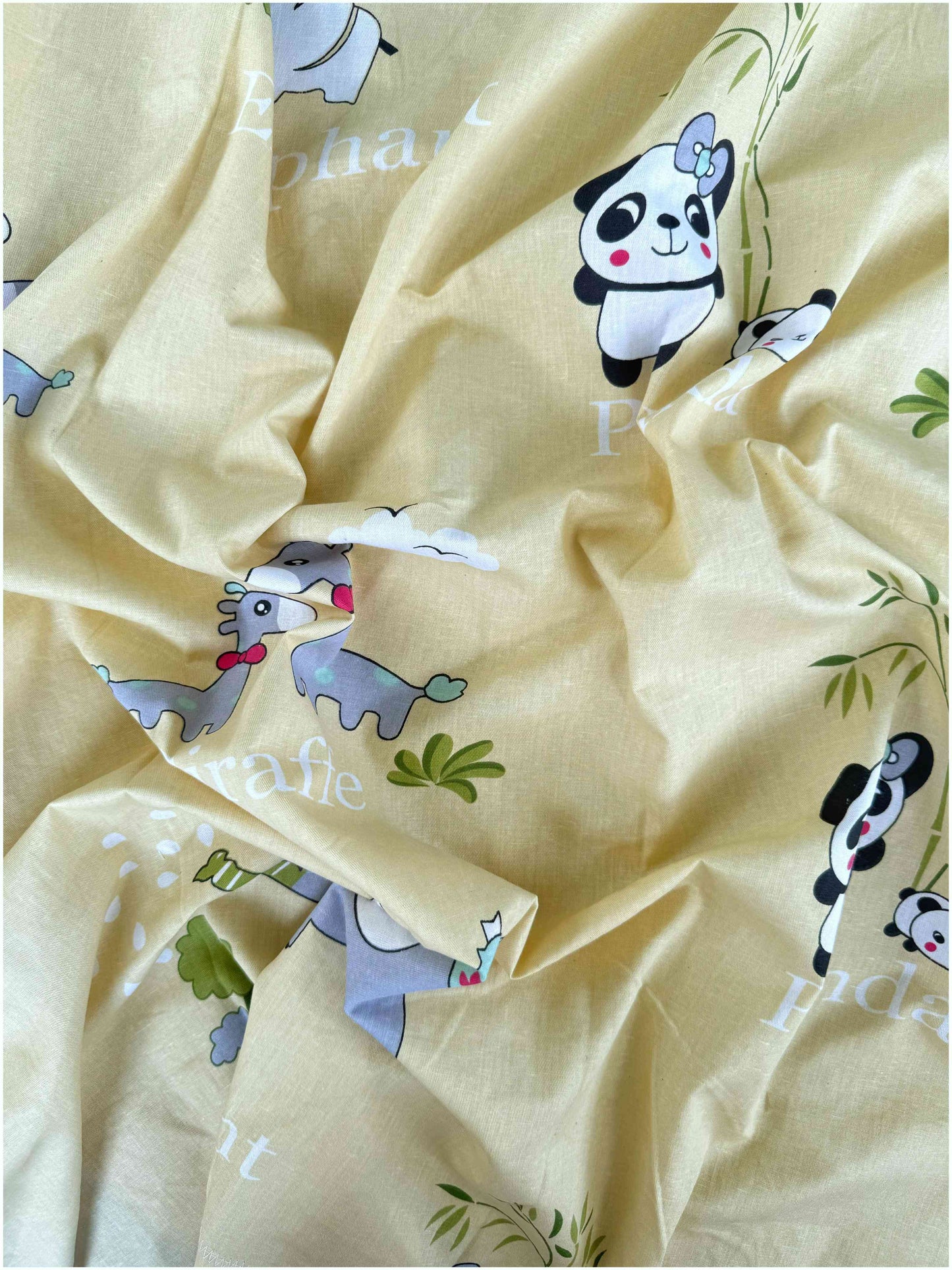 Zoo Yellow Fun – Kids Happy Sleep Bed Sheet Set 180 TC