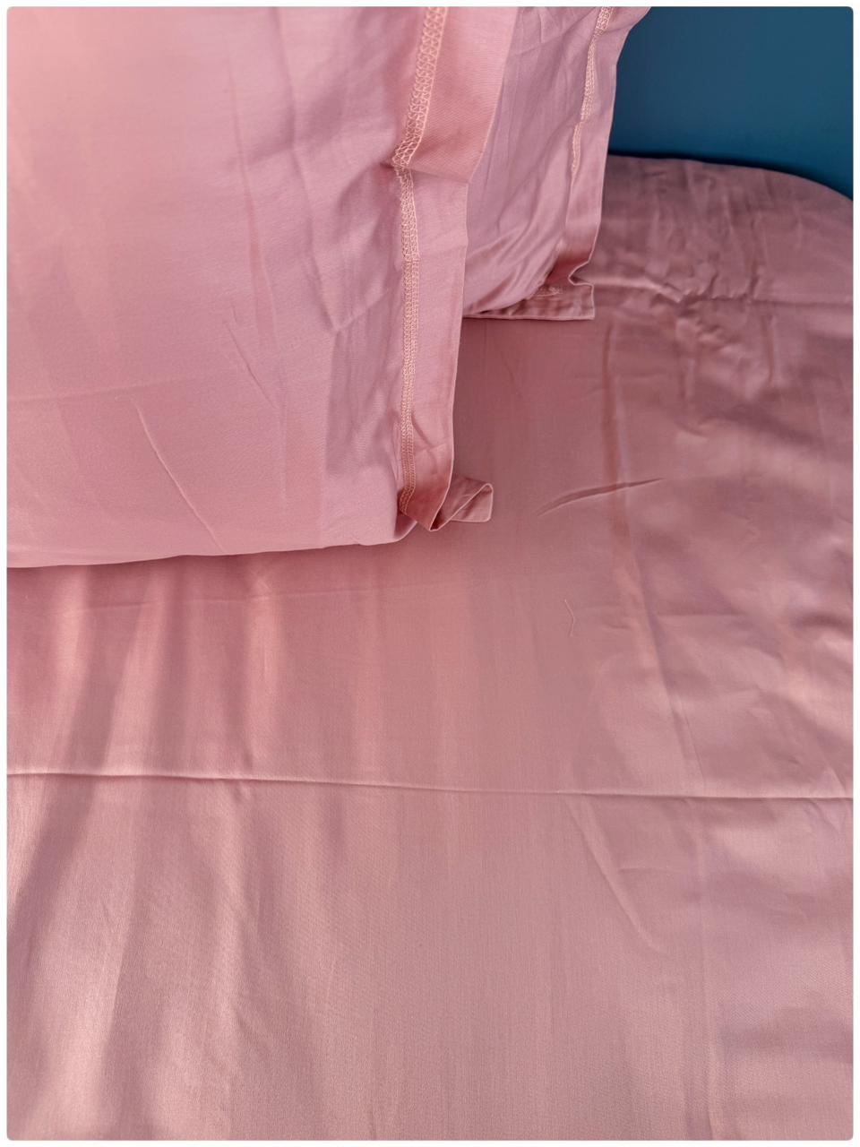 Decaso Solids Bedsheets - Flamingo Pink