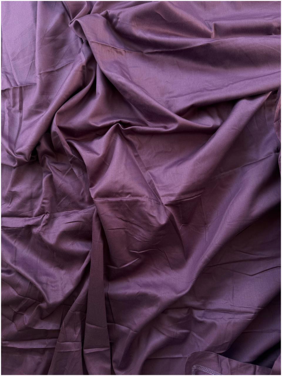Decaso Solids Bedsheets - Plum