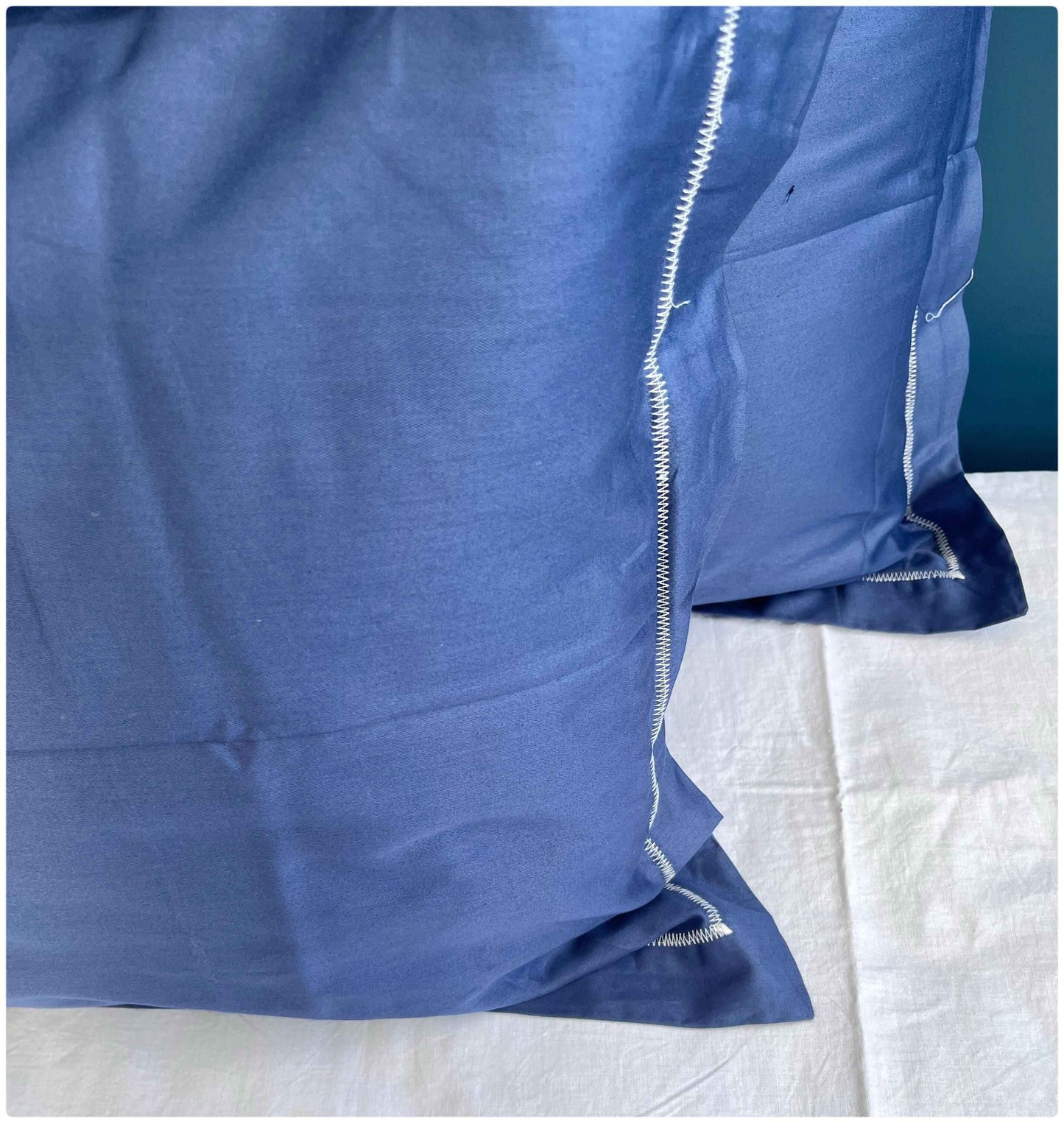 DECASO Pillow Covers - Steel Blue