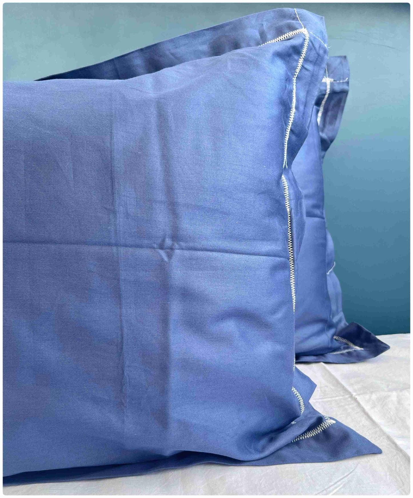 DECASO Pillow Covers - Steel Blue
