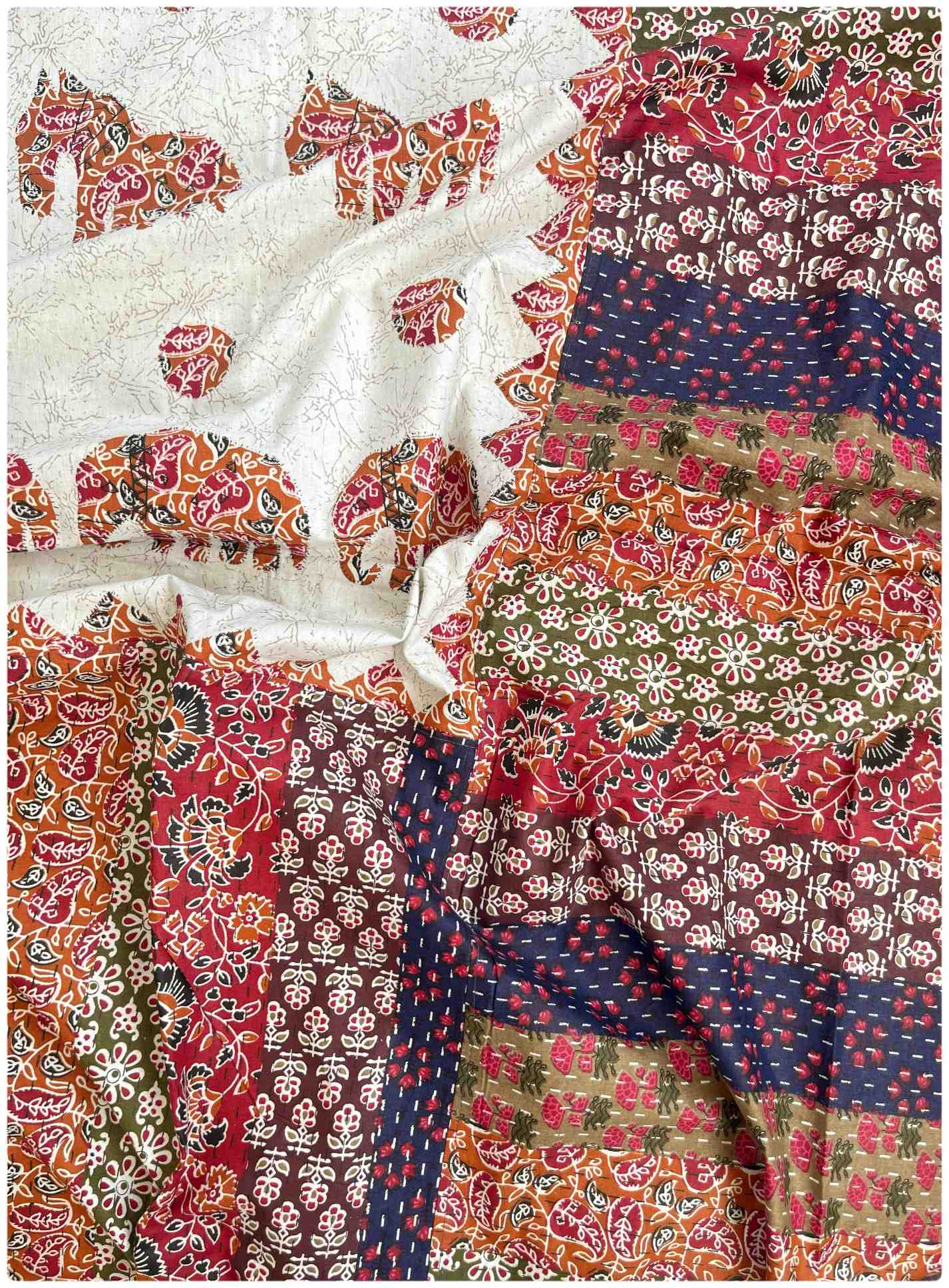 Decaso Ethnic - Orange & Maroon