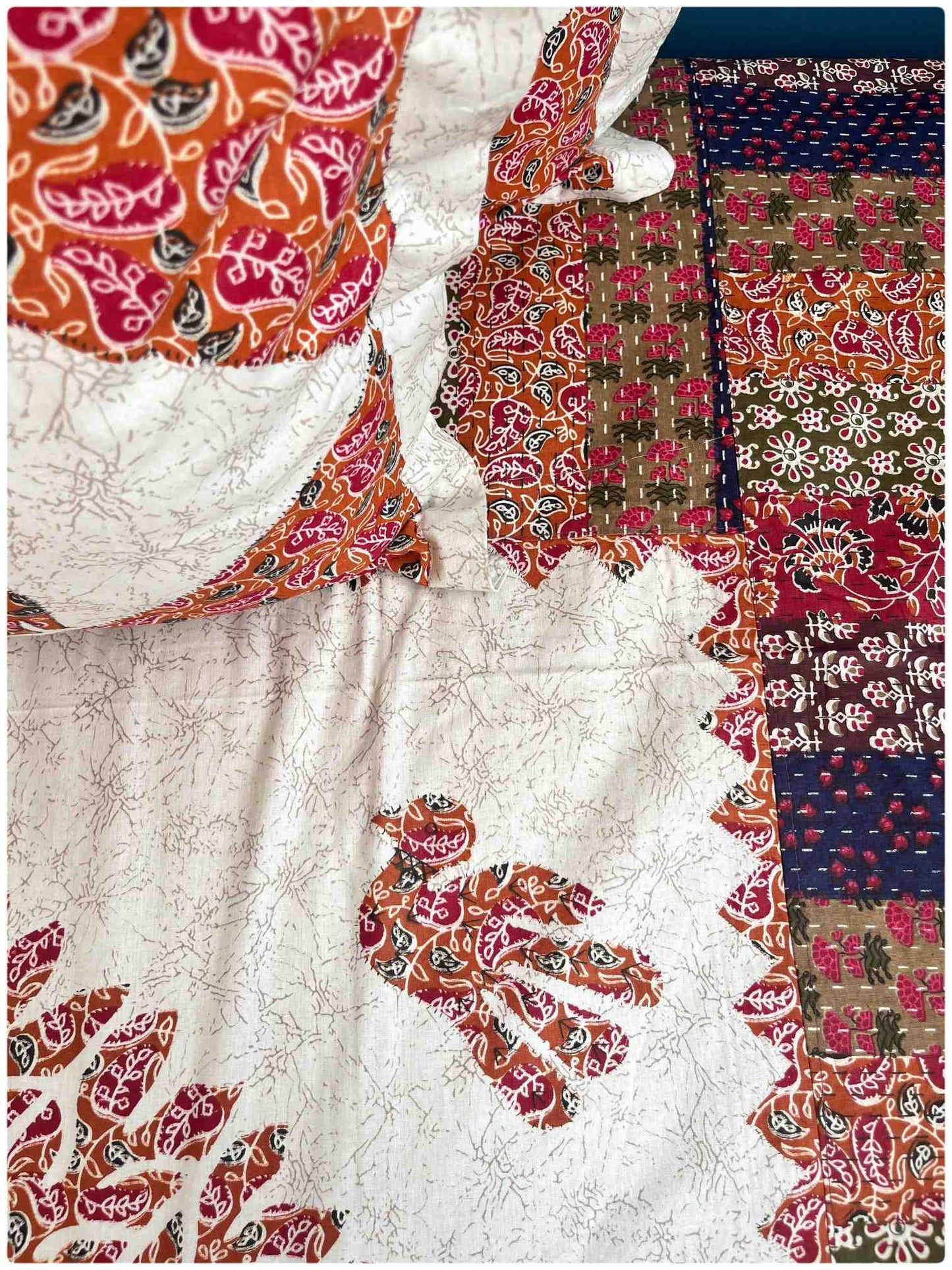 Decaso Ethnic - Orange & Maroon