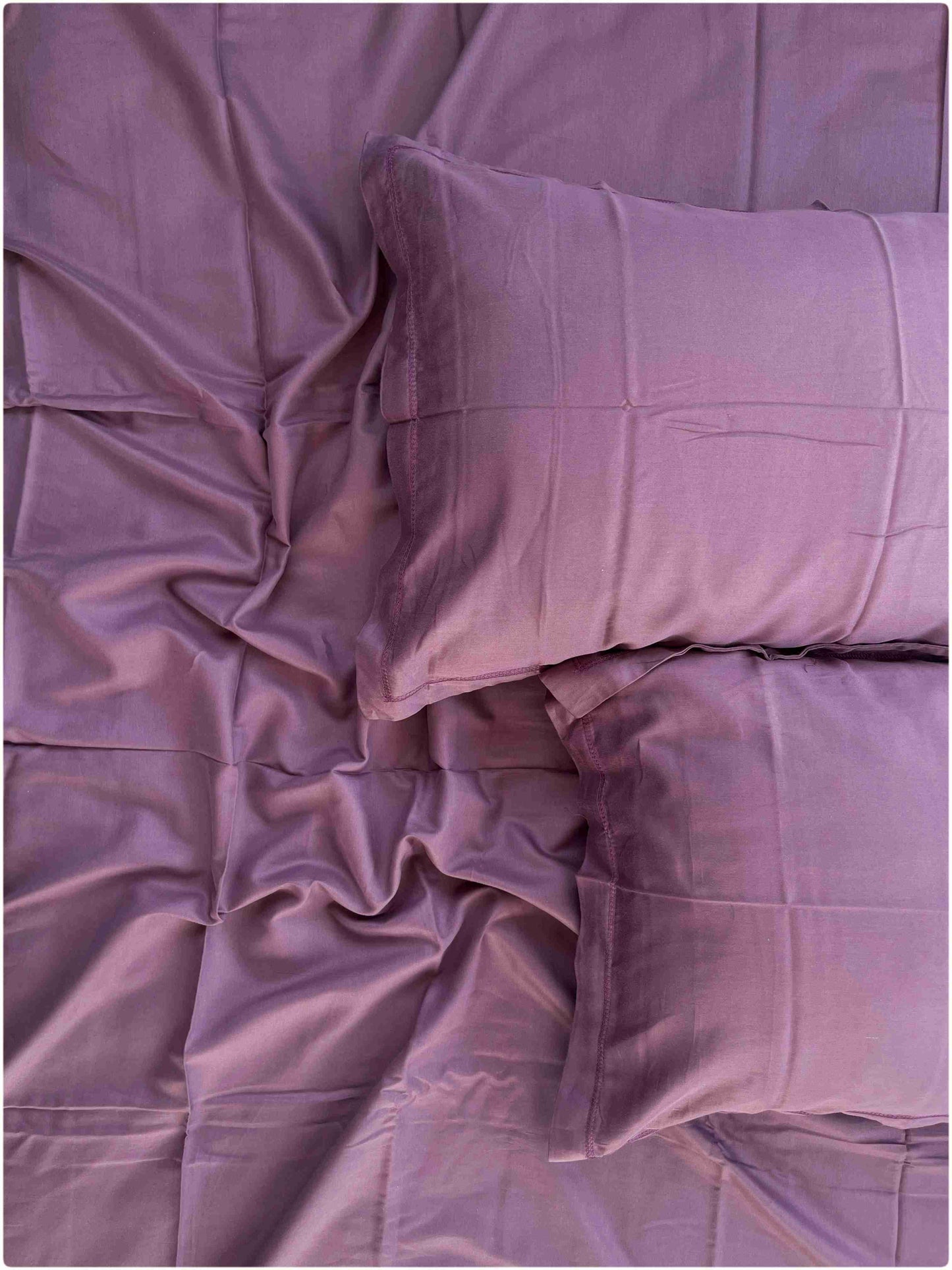 Decaso Solids Bedsheets - Grape Wine