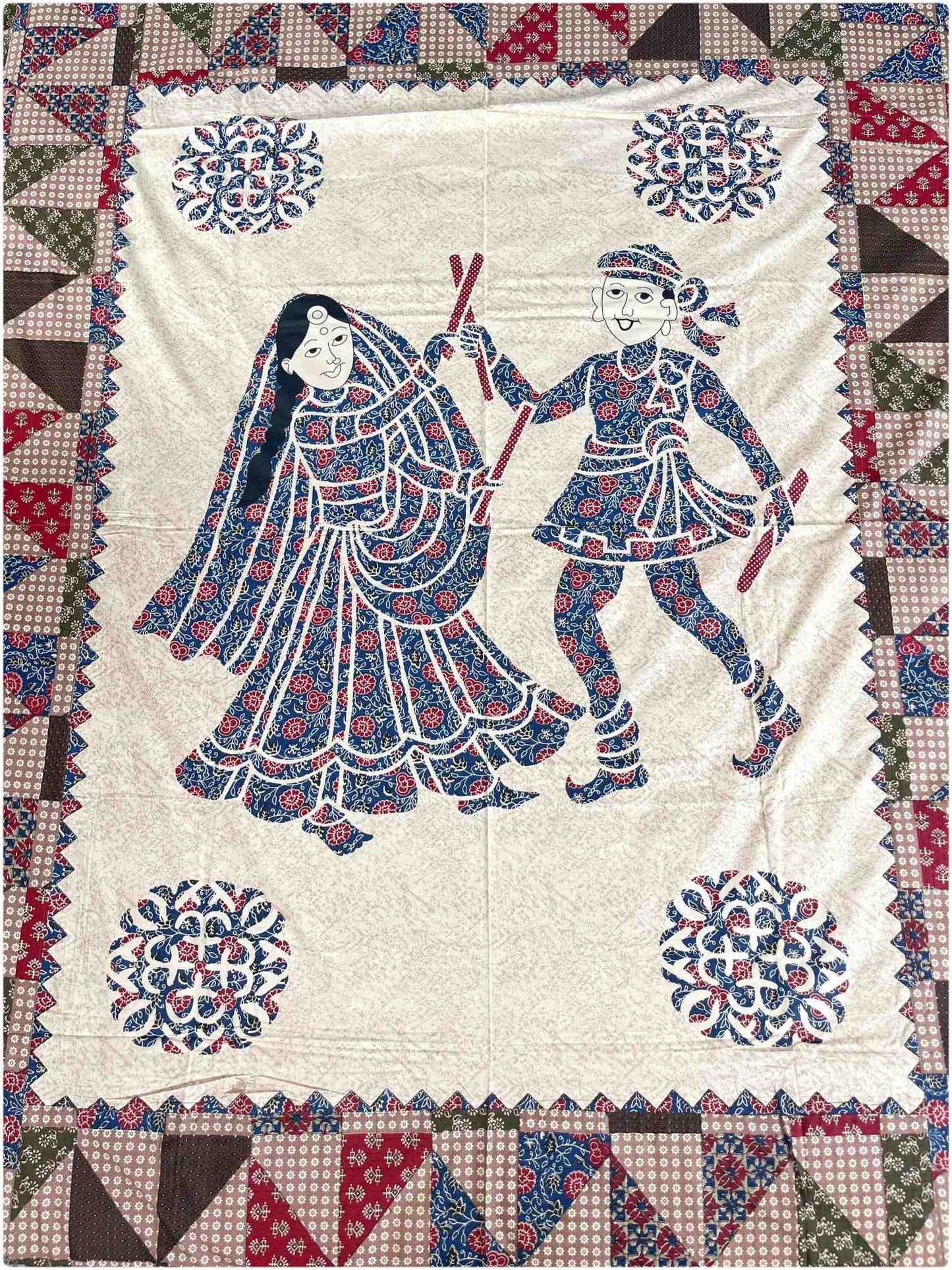 Decaso Ethnic - Indigo & Maroon