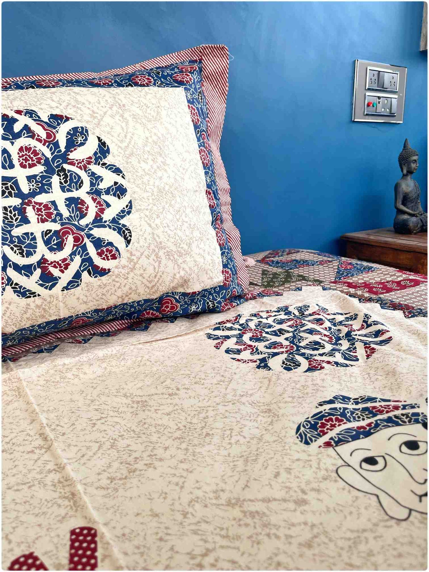 Decaso Ethnic - Indigo & Maroon