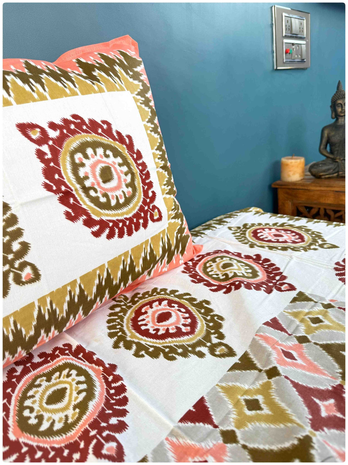 Decaso Ethnic - Peach & Olive