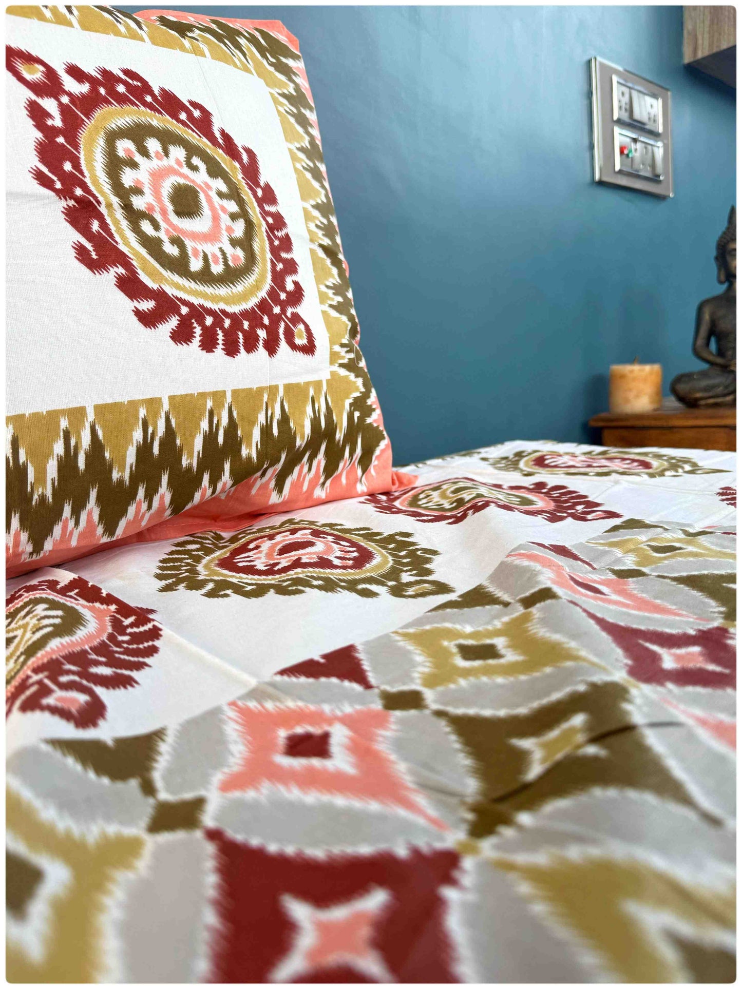 Decaso Ethnic - Peach & Olive