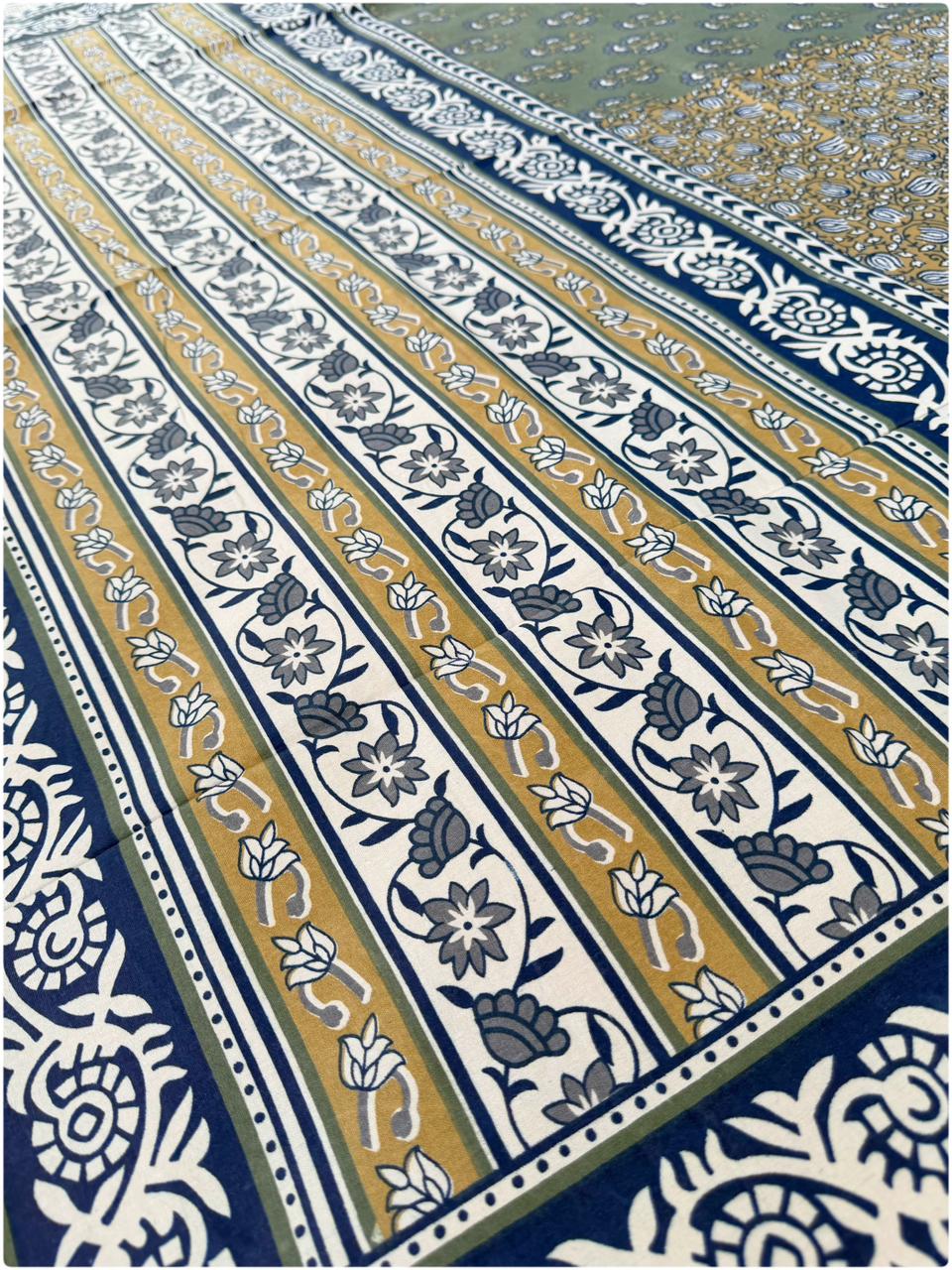 Navy Heritage Traditional Cotton Bedsheet