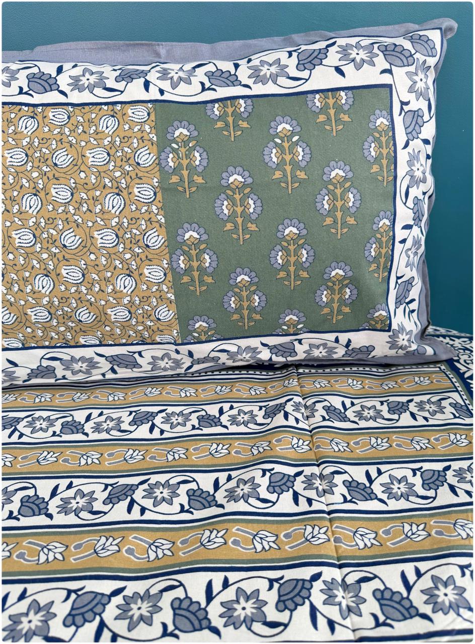 Navy Heritage Traditional Cotton Bedsheet