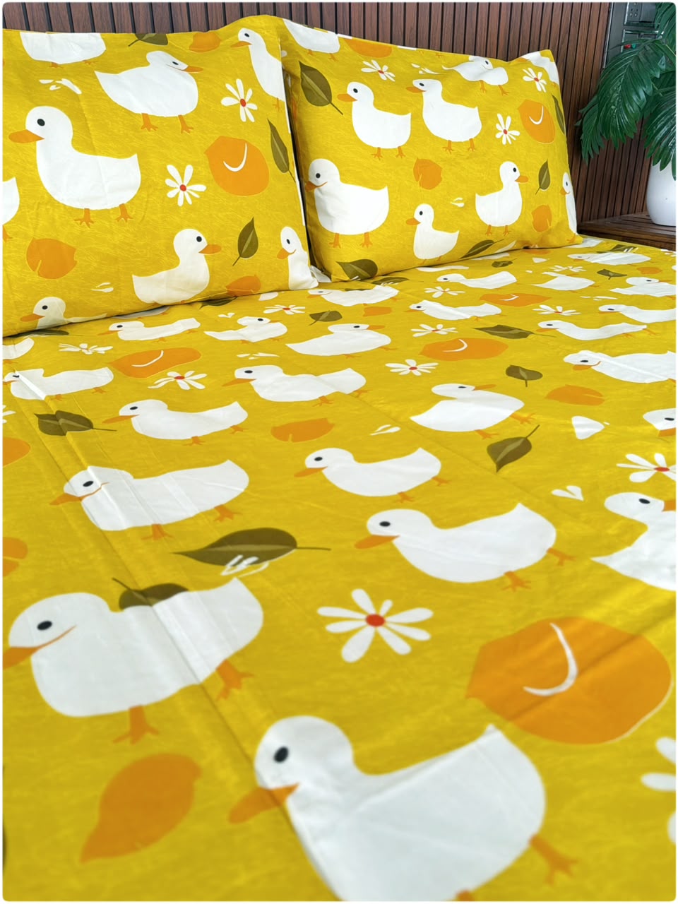 Duck Yellow Printed - Kids Bedsheet