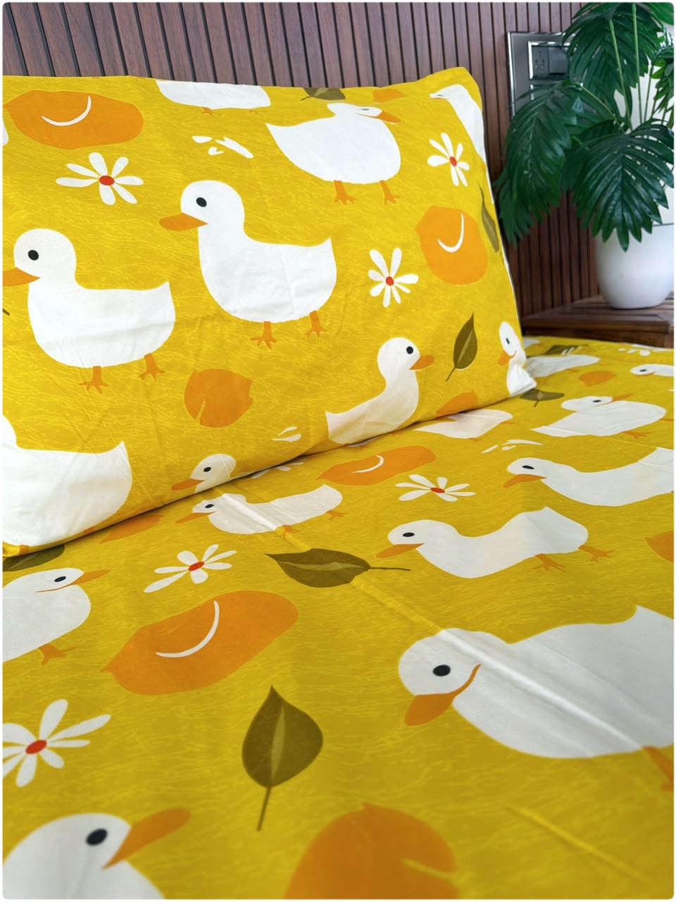 Duck Yellow Printed - Kids Bedsheet