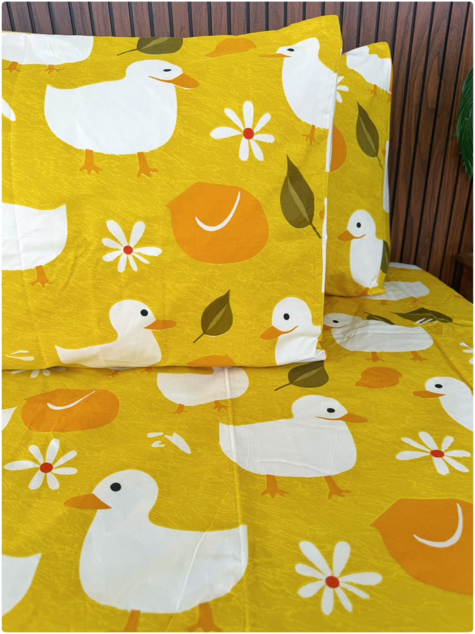 Duck Yellow Printed - Kids Bedsheet