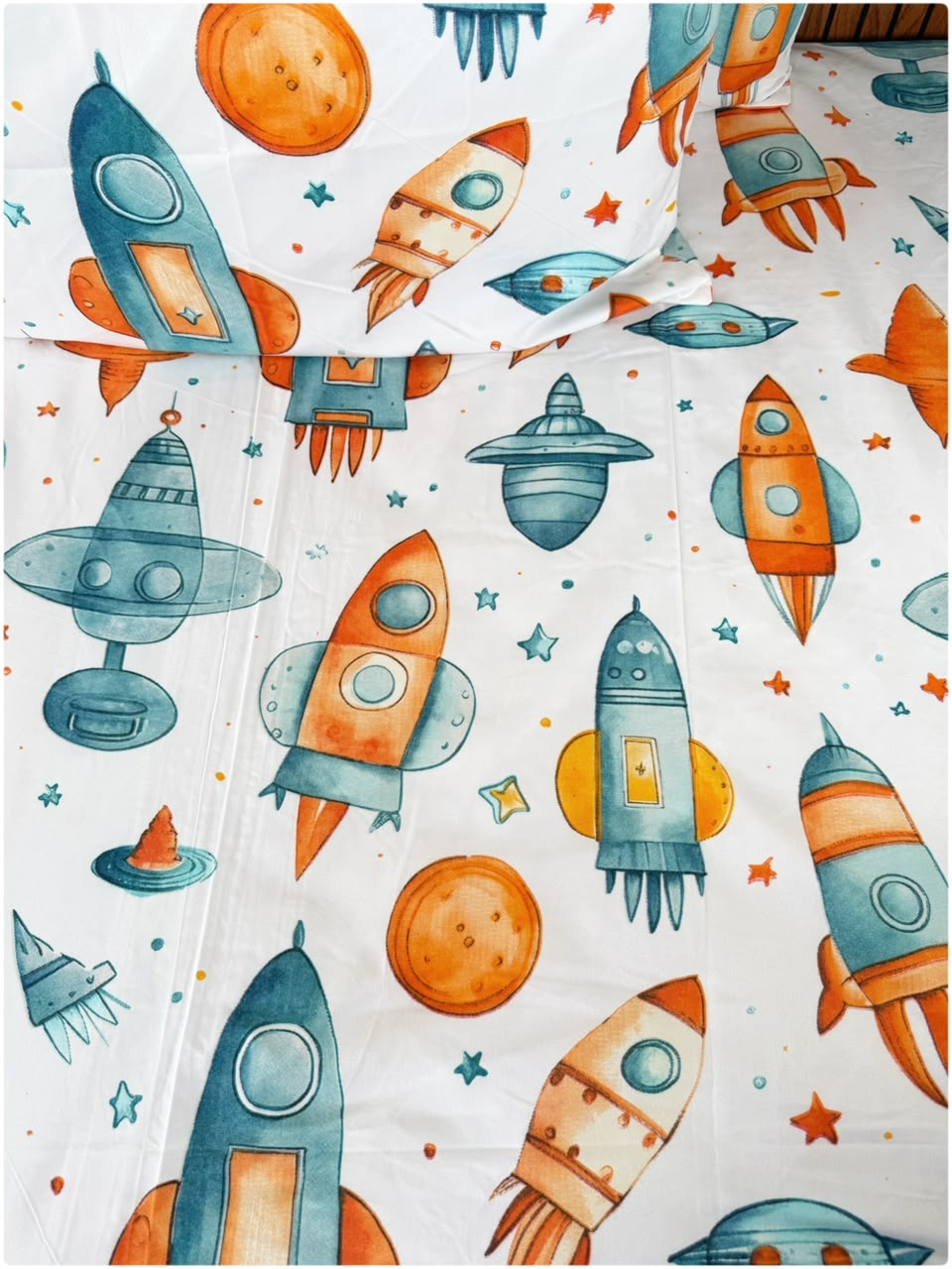 Rocket White - Kids Bedsheet