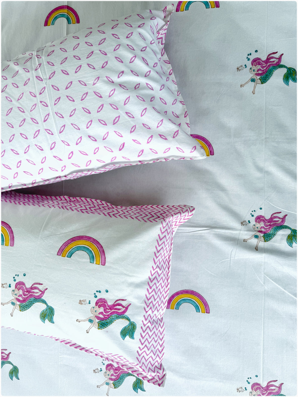 Mermaid OG Handblock Kiddoze Bedsheet