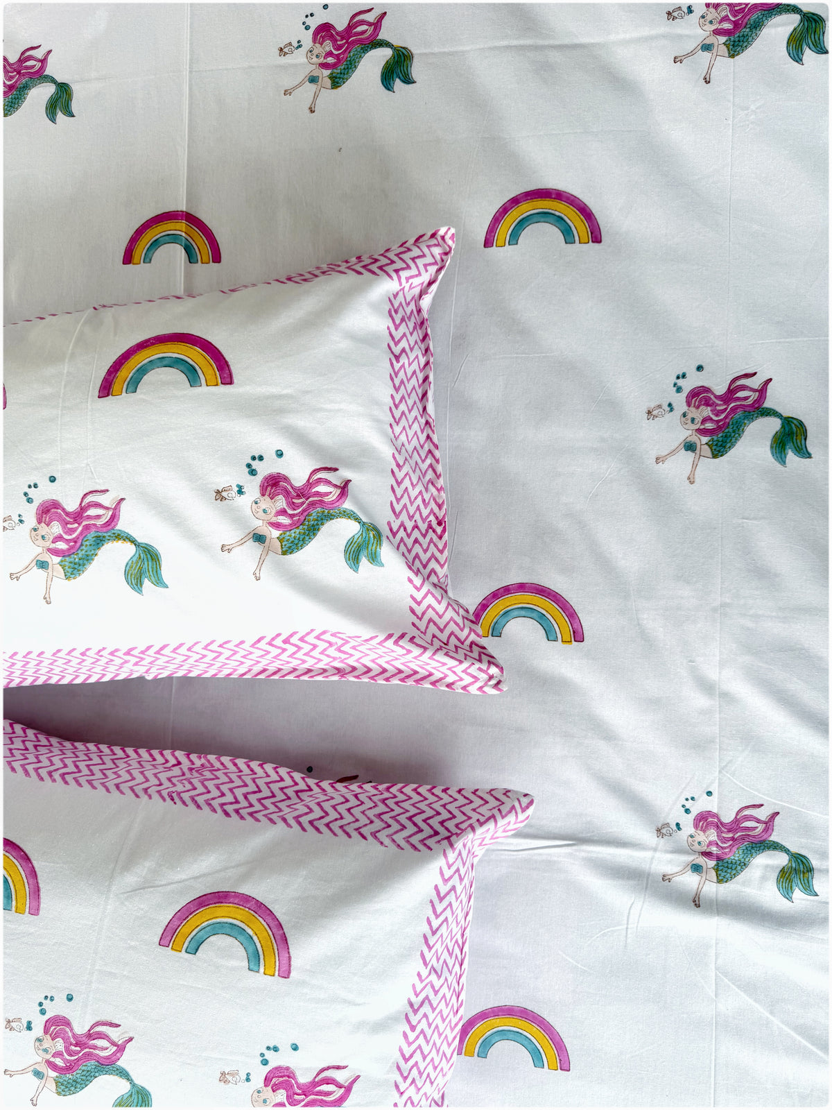 Mermaid OG Handblock Kiddoze Bedsheet