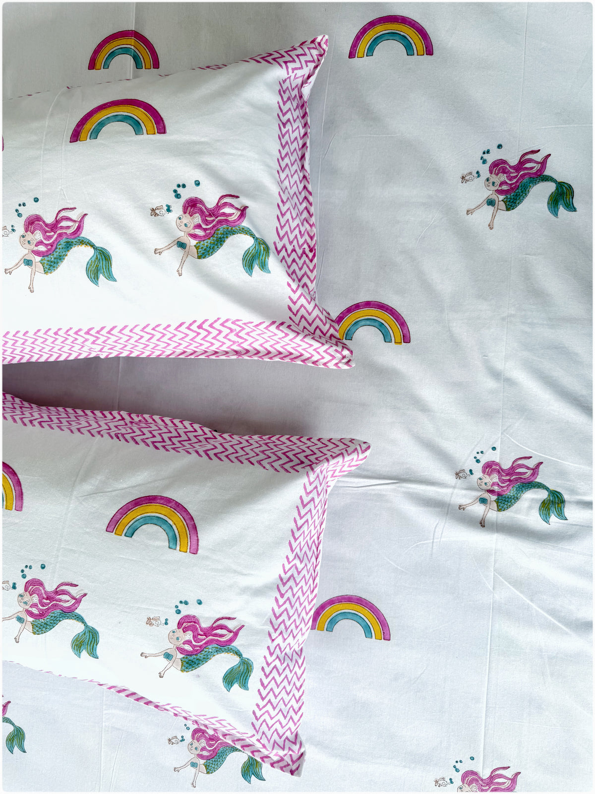 Mermaid OG Handblock Kiddoze Bedsheet