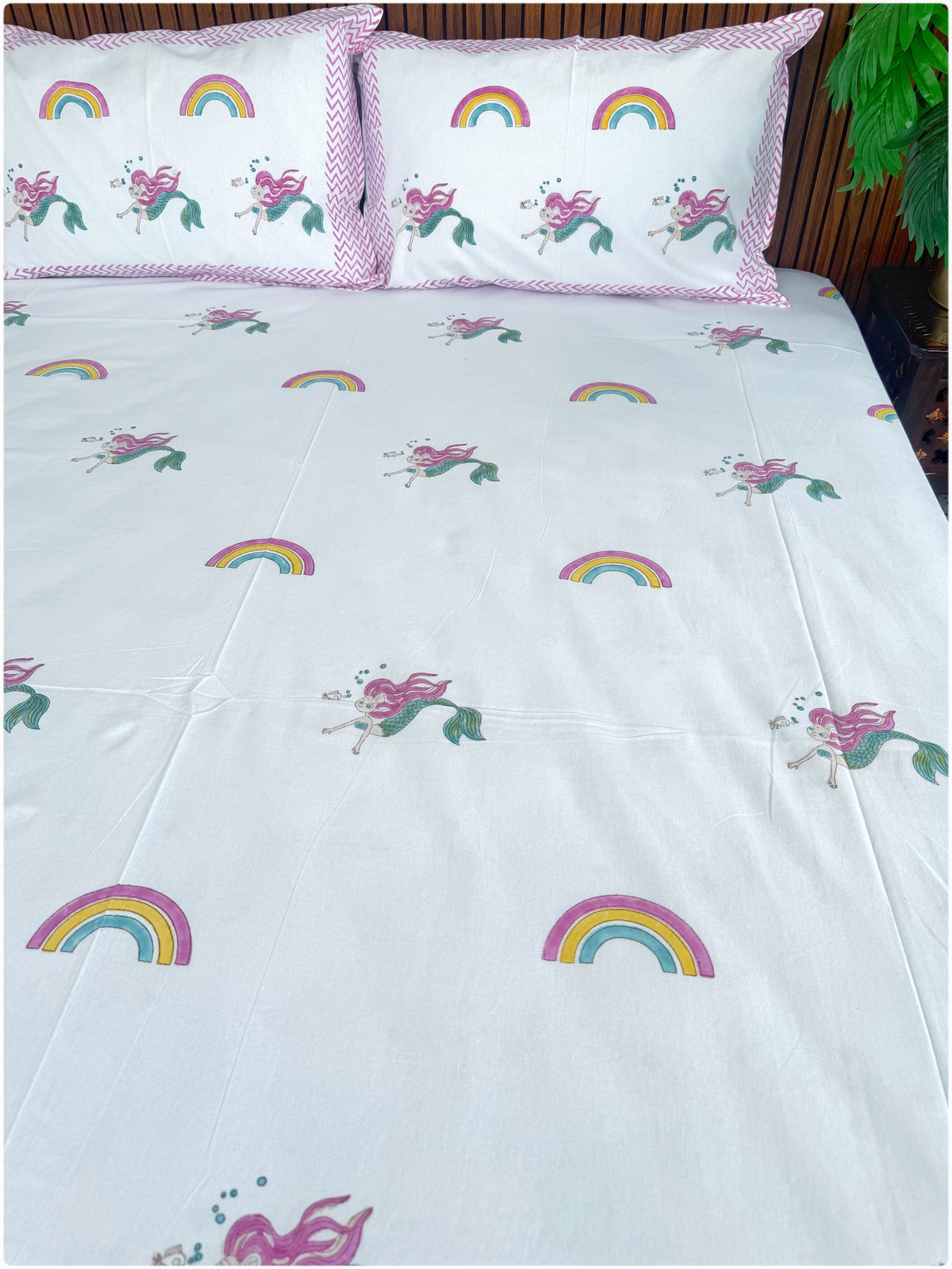 Mermaid OG Handblock Kiddoze Bedsheet