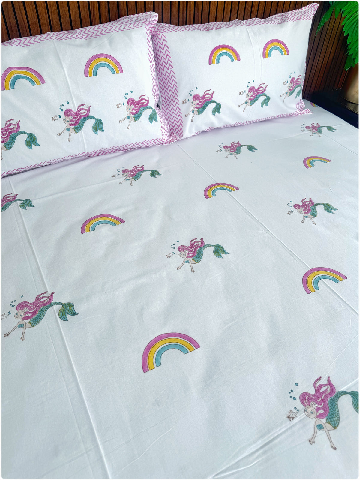 Mermaid OG Handblock Kiddoze Bedsheet