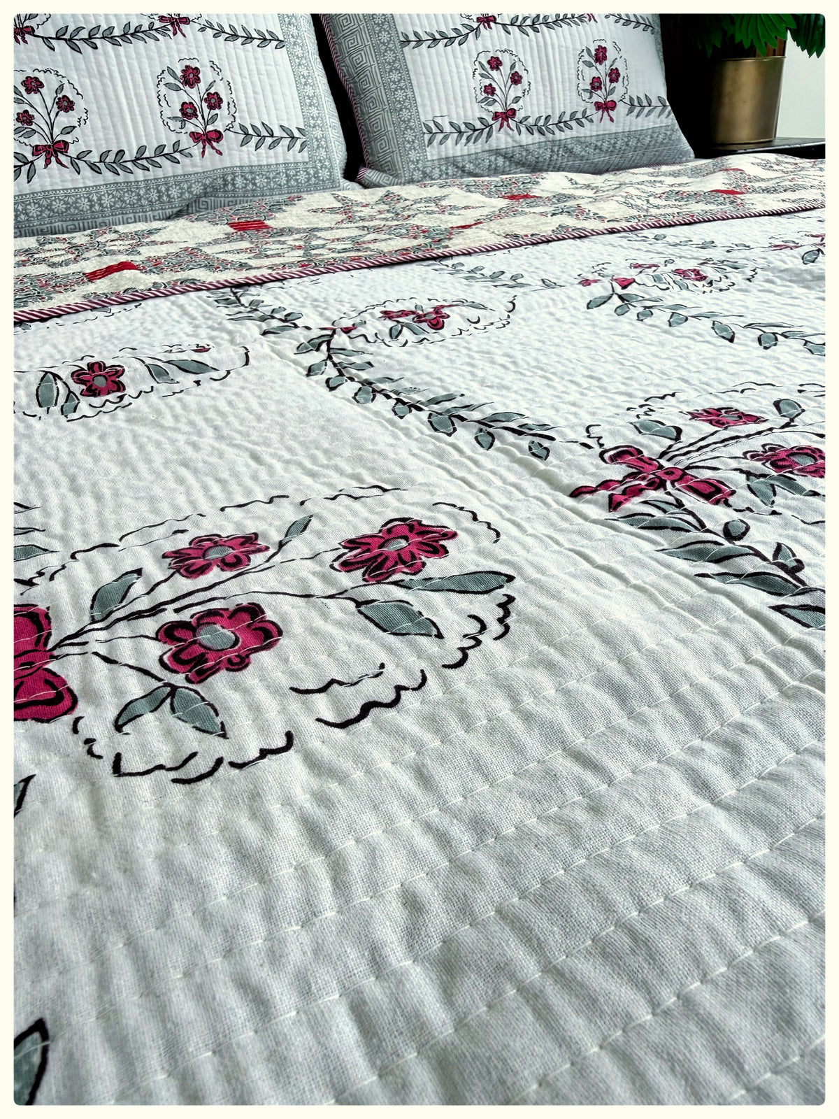 Blush Garden Queen Bedcover