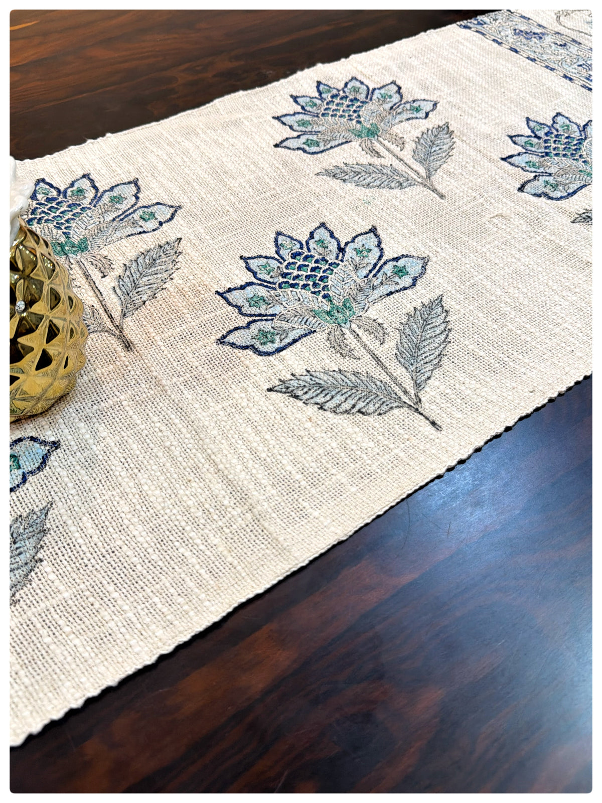 Jute Navy Table Runner – (13 x 72 Inches)
